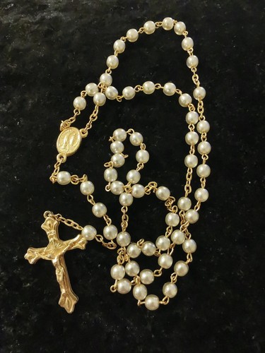 Signed lourdes french rosary - french,