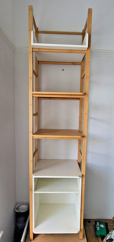 Tall bamboo bathroom storage - bamboo,
