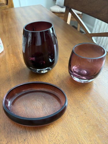 Ikea hand blown amethyst - hand, glass