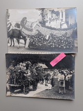 2 OLD PHOTO MEN WOMEN FLOWER