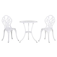 White Cast Aluminium 3-Piece