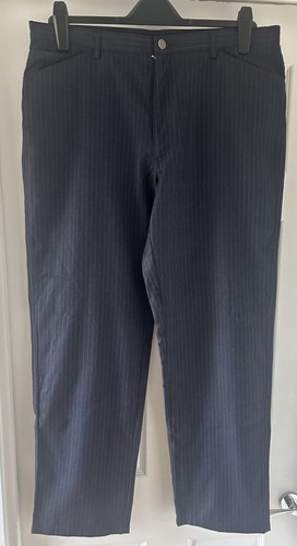 Navy blue pinstriped - pinstriped, modern
