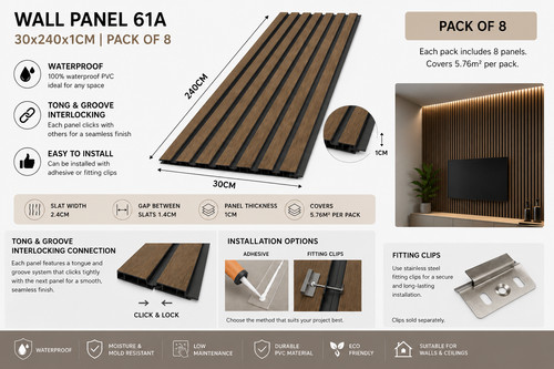 Slatted pvc decorative - slatted,