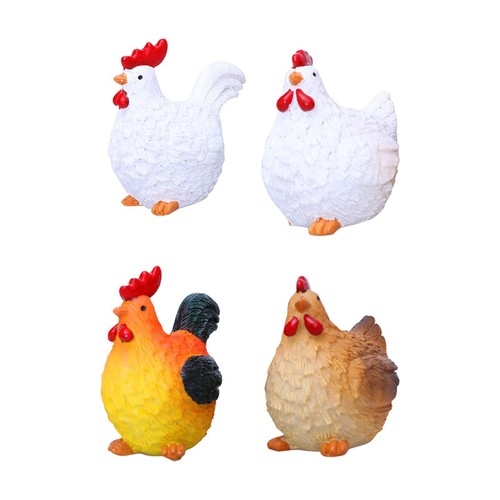 Chicken miniature figurines - 2x,