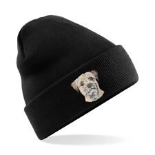 Border Terrier Beanie Hat - Perfect  for Dog Lovers!" Embroidery