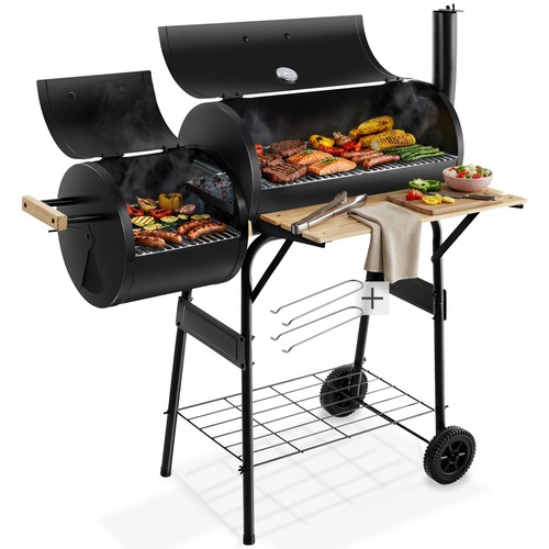 Charcoal grill smoker in - smoker,, 2-in-1