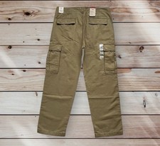 LEVIS XX CARGO STRAIGHT UTILITY COMBAT SKATE CANVAS PANTS TROUSERS 32 W 34 L