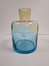 Blue / Orange Glass Vase Made