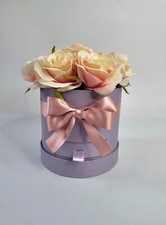 Luxury Silk Flower Arrangement HatBox with Secret Draw, great for weddings