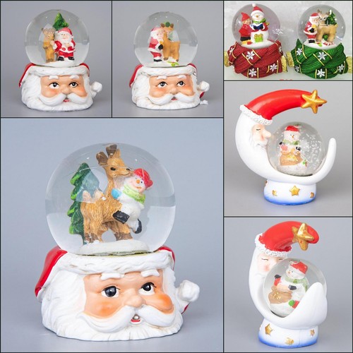 Christmas snow globes santa - christmas,