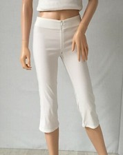 1997 Vintage MORGAN White Cropped Trousers / Clamdiggers / Pedal Pushers Size 36