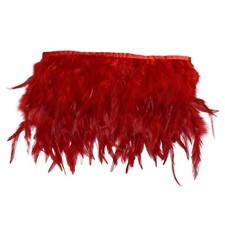 Rooster Feather Trimmings Fringe Trim Sewing Costume Hackle Coque Craft 2 Metres