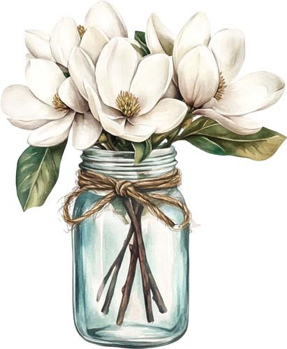 Colourful floral mason jar - colourful,