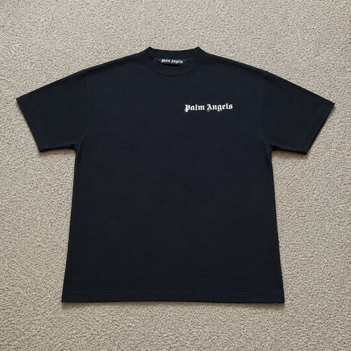 Palm angels black - logo, crew