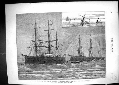 Old 1875 ship collision irish - old,