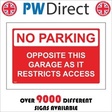 SIGN no parking opposite this