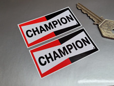 CHAMPION Spark Plugs Classic Race Car STICKERS 2" Pair Racing Decals F1 WSB Bike