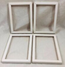 Villeroy & and Boch 4 x VILBOCARD white wood frames 16.8cm by 12.3cm with clips