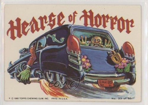 1980 topps weird - wheels, hearse