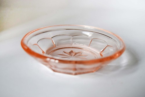 Vintage pink depression glass - pink,