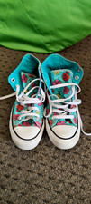 Women Converse All Star high top rare flower design trainers Size 5