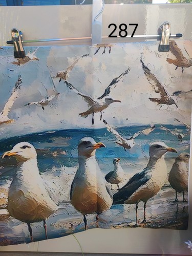 Seagulls beach effect - at,
