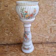 White Pedestal Jardiniere