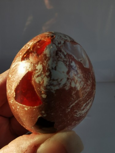 Fire opal egg with - fire,