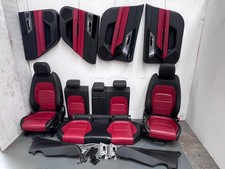 JAGUAR XF R SPORT X260 FULL INTERIOR KIT BLACK & RED LEATHER SEATS FOLDING REAR