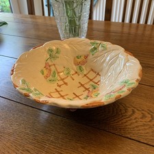 VINTAGE 1950s BRENTLEIGH WARE BEECH PATTERN FOOTED DISH BOWL 9'' DIAMETER