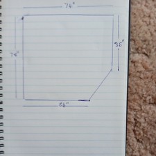 CARAVAN / MOTOR HOME BED  Double DUVET (Corner Cut Off) RH