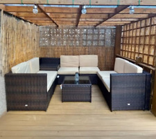 Rattan Corner Sofa Set Large