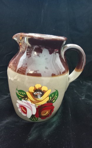 Hand painted floral - floral, brown