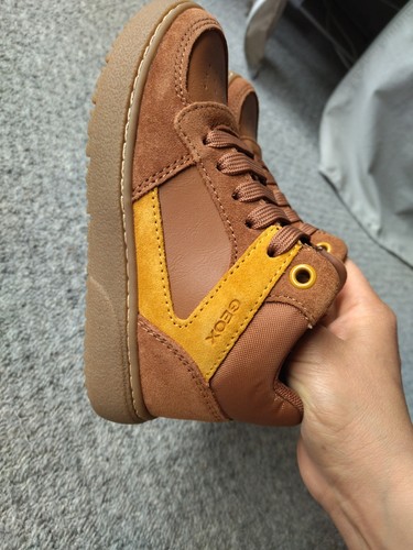 Geox brown real leather - real, suede