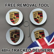 4 X Silver Centre caps 76MM