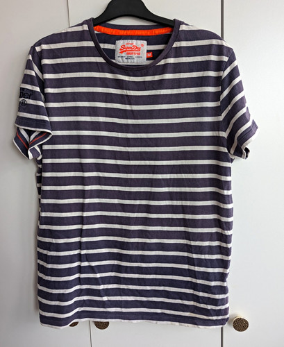 Superdry orange label striped - label,