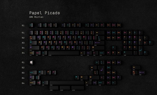 Gmk mictlan keycaps papel - keycaps,
