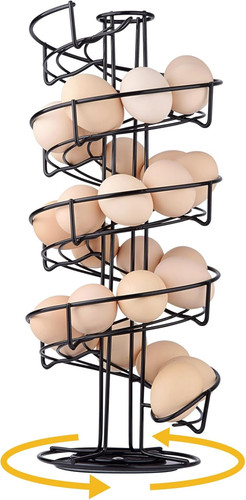 Spiral design metal egg - spiral,