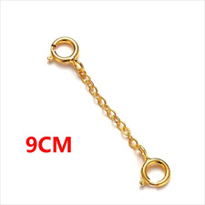 9ct Gold Strong Extender Safety Chain Bracelet Necklace Connecting Ring Soldered