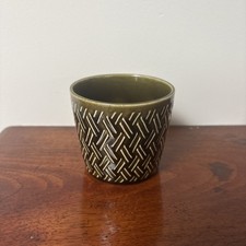 Crown Devon Green Condiment pot - vintage/retro 1950/1960s