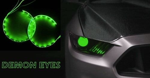 Pair green led devil demon - pair,