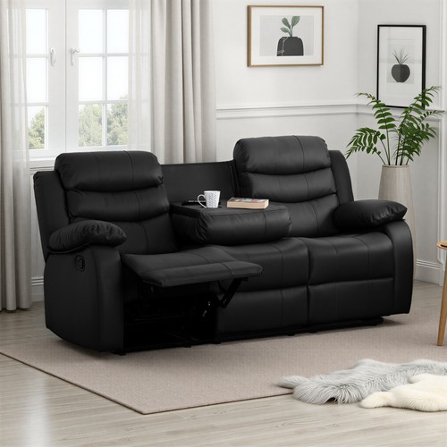 Roma seater black faux - 3,