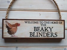 Chicken sign Beaky Blinders Chicken Coop sign Chicken Run Funny Hen sign plaque