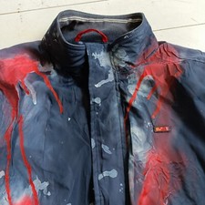 QUBA SAILS JACKET Size Med - CUSTOMISED / SPRAY PAINTED - WRECKED / EXPERIMENTAL