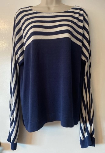 Navy white striped breton - navy&white,