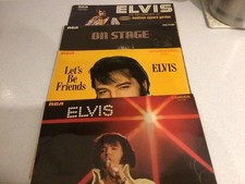 4 Vinyl Albums Elvis Presley. Elvis. Let’s Be Friends.On Stage.Madison Square