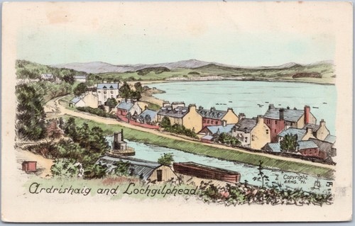 Vintage postcard ardrishaig - vintage,