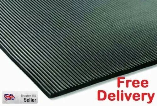 Narrow ribbed rubber matting - rubber,