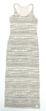 A Postcard from Brighton Womens Beige Striped Long Tank Dress Size 2