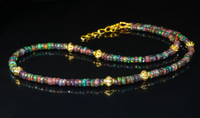 Black Ethiopian opal rondelle